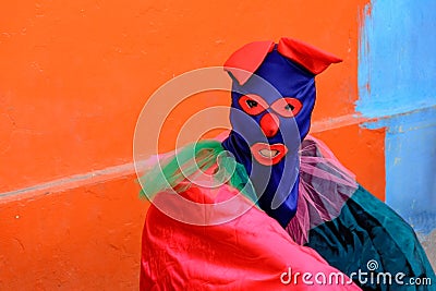 A person dressed in character participating in the carnival Editorial Stock Photo
