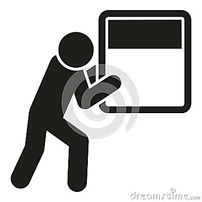 Person evacuation icon simple vector. Exit people Stock Photo