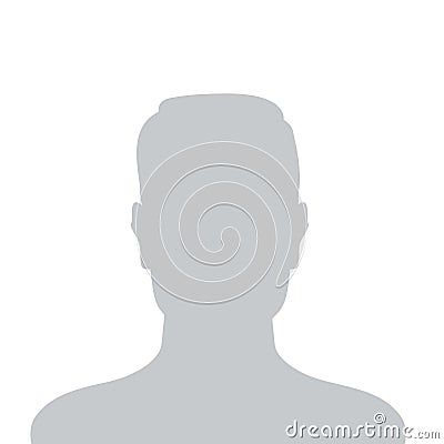 Person gray photo placeholder man silhouette. sign Vector Illustration