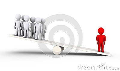Person is heavier than many others Stock Photo
