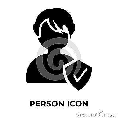 Person icon vector isolated on white background, logo concept of Vector Illustration