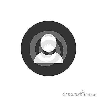 person icon. vector symbol on white background Vector Illustration