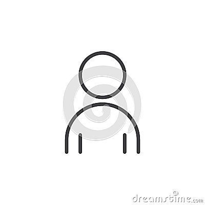 Person line icon, outline vector sign Vector Illustration