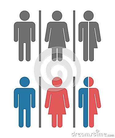 Person man woman transsexual sign Vector Illustration