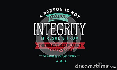 A person is not given integrity Vector Illustration