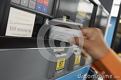 Person Paying With Credit Card Stock Photo