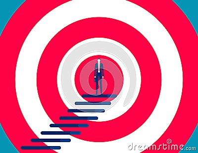 A person reaching goal Vector Illustration