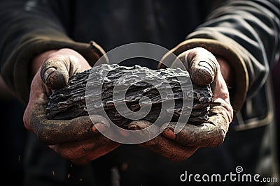 Person Holding Piece of Wood Stock Photo