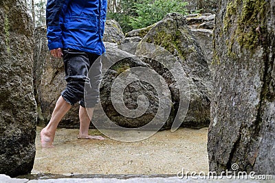 Person treading water Stock Photo