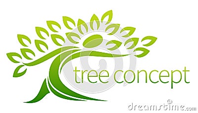 Person tree icon concept Vector Illustration