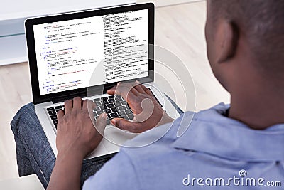 Person Typing Laptop Stock Photo