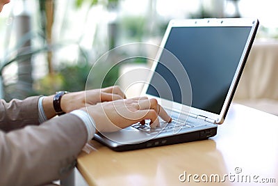 Person Typing on a modern Stock Photo