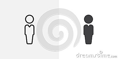 Person, user icon Vector Illustration