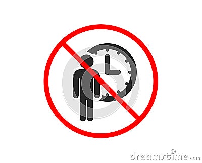 Person waiting icon. Service time sign. Vector Vector Illustration