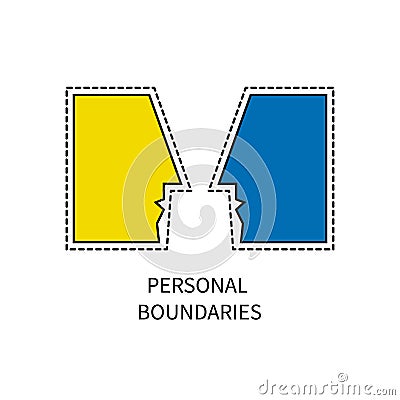 Personal boundaries icon Vector Illustration