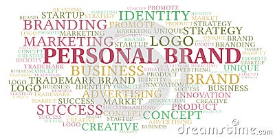 Personal Brand word cloud Stock Photo