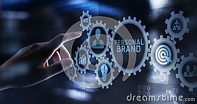 Personal branding brand development business education concept. Stock Photo