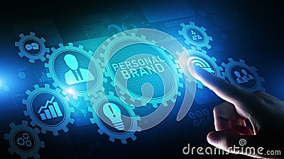 Personal branding brand development business education concept. Stock Photo