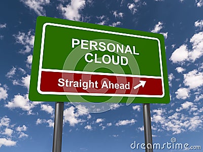 Personal cloud traffic sign Stock Photo