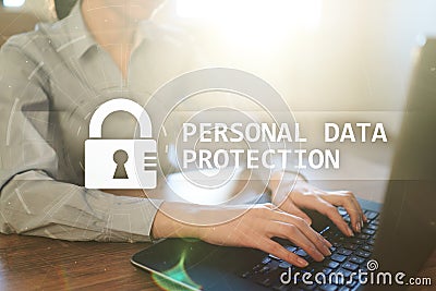 Personal data protection, Cyber security and information privacy. GDPR. Stock Photo