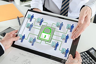 Personal data security concept on a clipboard Stock Photo