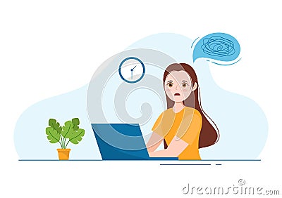 Personal Development with People Developing Mental Issues, Growth and Self Improvement as Plant in Hand Drawn Illustration Vector Illustration