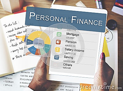 Personal Finance Information Balance Privacy Concept Stock Photo