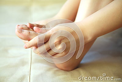 Personal foot massage Stock Photo