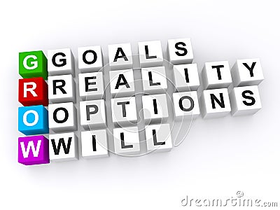 Personal goals grow acronym Stock Photo