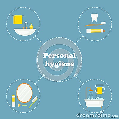 Personal hygiene concept design Vector Illustration