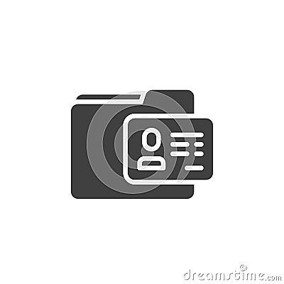 Personal info folder vector icon Vector Illustration