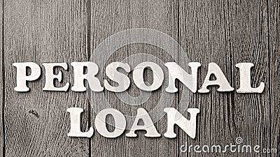 Personal Loan, Motivational Business Words Quotes Concept Stock Photo