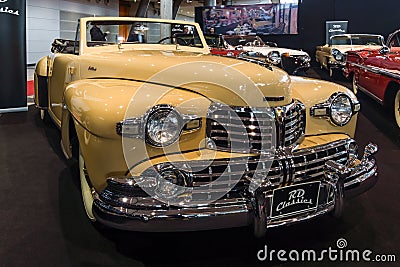 Personal luxury car Lincoln Continental cabriolet, 1948. Editorial Stock Photo