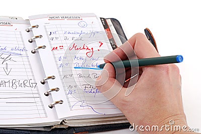 Personal organizer Stock Photo