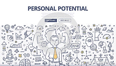 Personal Potential Doodle Concept Vector Illustration