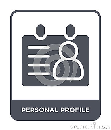 personal profile icon in trendy design style. personal profile icon isolated on white background. personal profile vector icon Vector Illustration