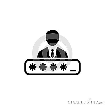 Personal Security Icon. Flat Design Stock Photo