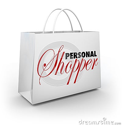 Personal Shopper Fashion Style Assistant Service Shopping Bag Stock Photo