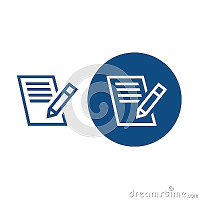 Personal signature document icons Vector Illustration
