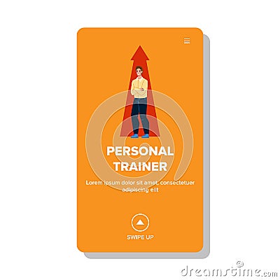 Personal Trainer Teaching Students Business Vector Vector Illustration