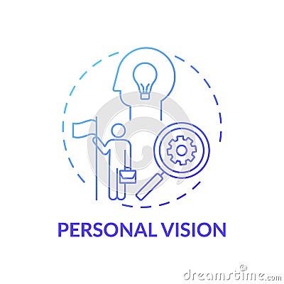 Personal vision concept icon Vector Illustration