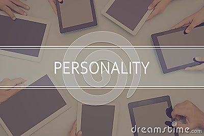 PERSONALITY CONCEPT Business Concept. Stock Photo