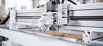 Personalized toy production cnc machine demonstrating custom creation capabilities Stock Photo
