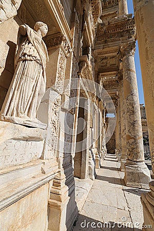 Personification of Wisdom Statue in Ephesus Ancient City, Selcuk Town, Izmir, Turkey Stock Photo