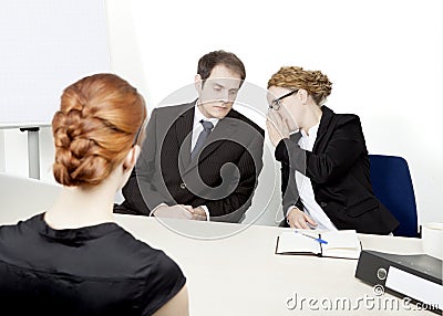 Personnel managers conducting an interview Stock Photo