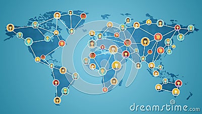 Personnes se reliantes du monde, réseau d'affaires globales service de médias social Ver 2 Personnes se reliantes du monde, réseau d'affaires globales service de médias social Ver 2