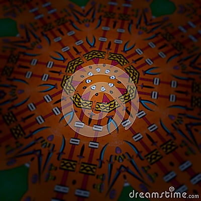 Perspective circular tribal art Stock Photo