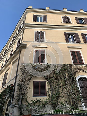 Perspective photo of an adorable Italian house Stock Photo