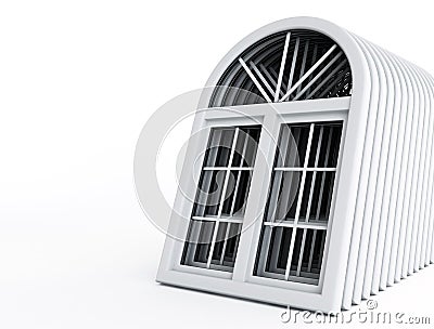 Perspective plastic windows Stock Photo