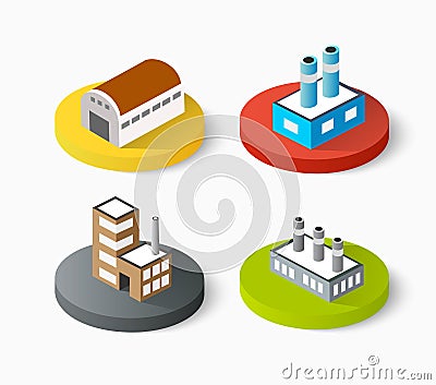 Perspective view on isometric Vector Illustration